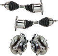 TRQ Front Drivetrain Kit CV Axle & Wheel Hub Bearing Assembly - Direct