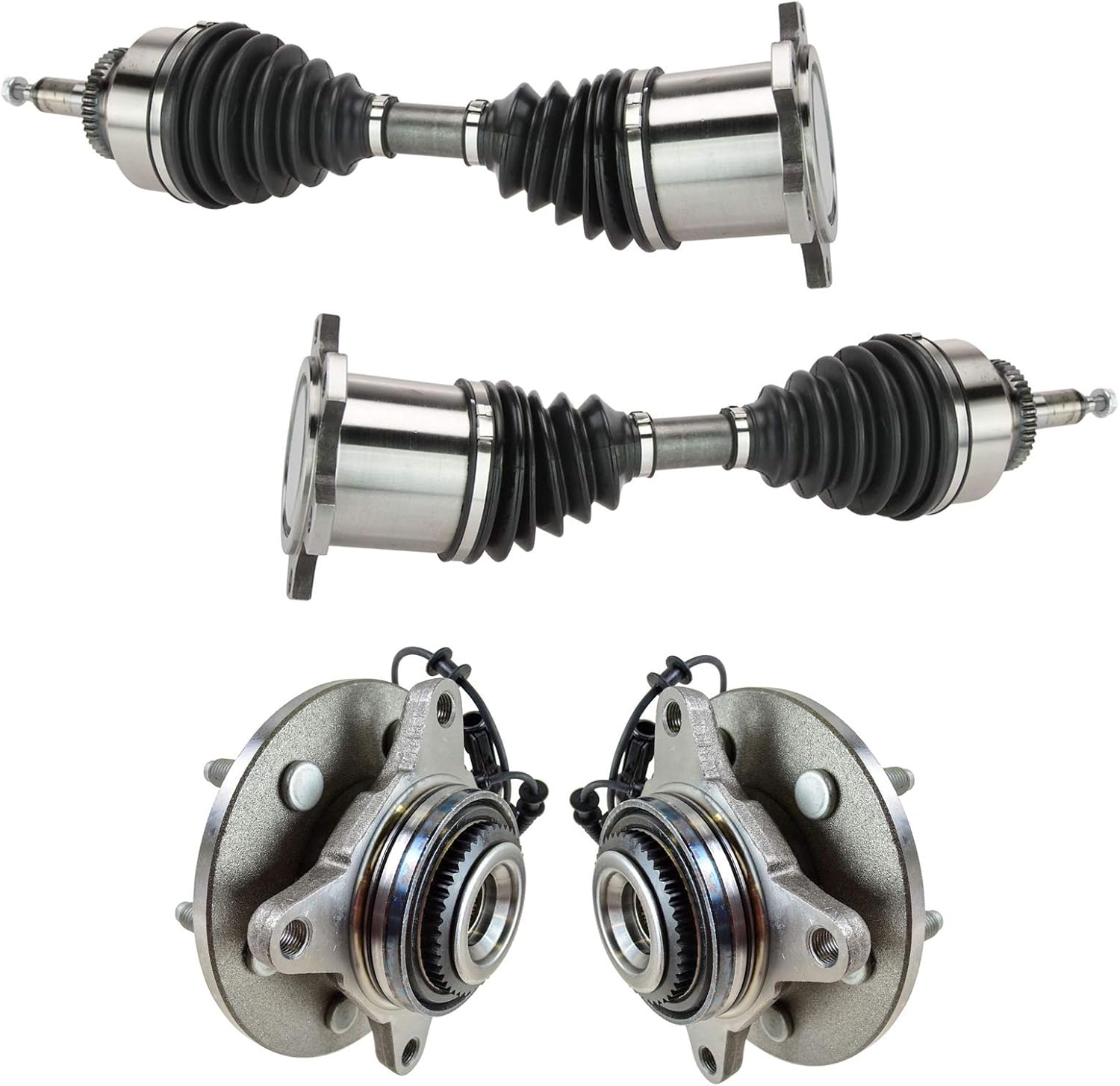 TRQ Front Drivetrain Kit CV Axle Shaft Assembly for Ford F-150