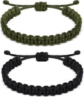 Inbagi Paracord Bracelet for Men Paracord Survivor Bracelets - 2 Pack