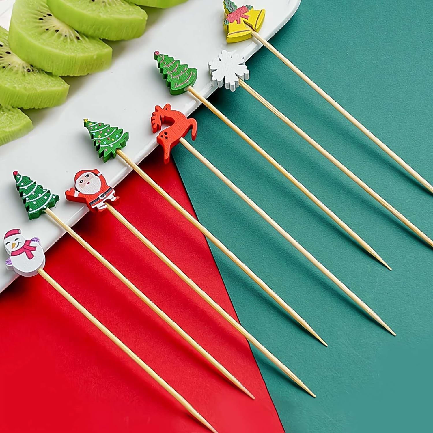 Christmas Cocktail Picks Set - Festive Party Decor