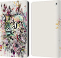 Head Case Designs Riza Peker Tiger Leather Wallet Case for Fire HD 8/8