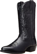 Cowboy Boots for Men Round Toe Distressed Work Boots - Embroidered