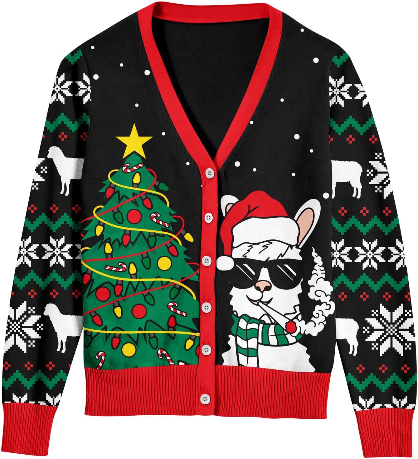 Goodstoworld Men's Ugly Christmas Cardigan for Holiday Fun