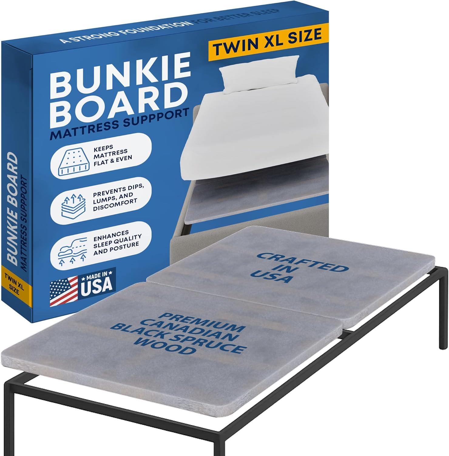 Greaton Premium Split Wood Bunkie Board for Twin XL Beds