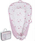 Baby Lounger Star Collection (Pink) - Organic Cotton Infant Nest