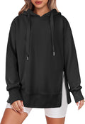 ANRABESS Women Oversized Hoodies Side Zipper Fleece Tunic - Cozy Fit