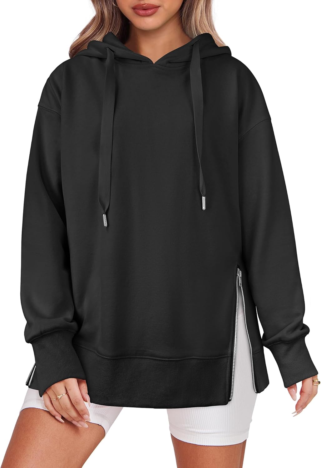 Oversized Hoodies with Side Zipper for Trendy Fall Style