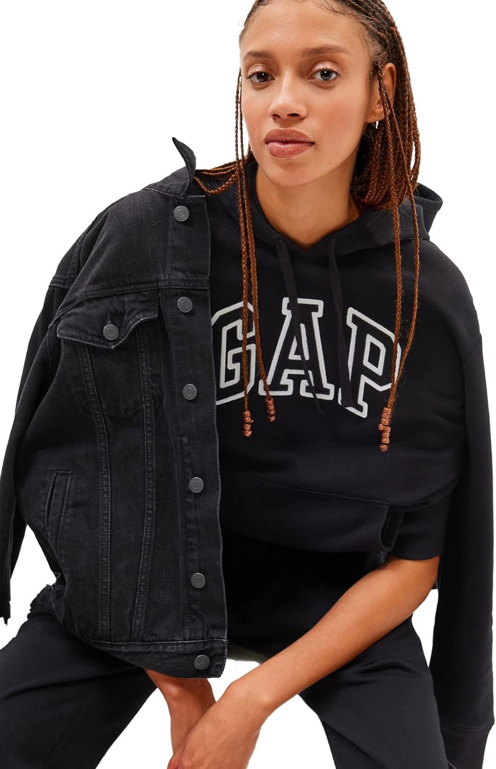 GAP Women's Logo Hoodie Sweatshirt for Cozy Comfort and Style