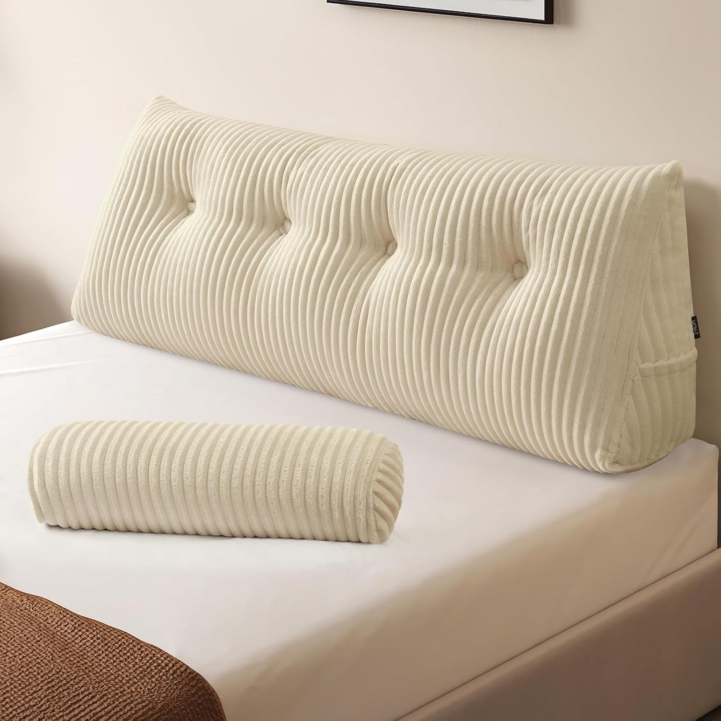 Z-hom Large Wedge Pillow for Comfortable Bed Sitting Up