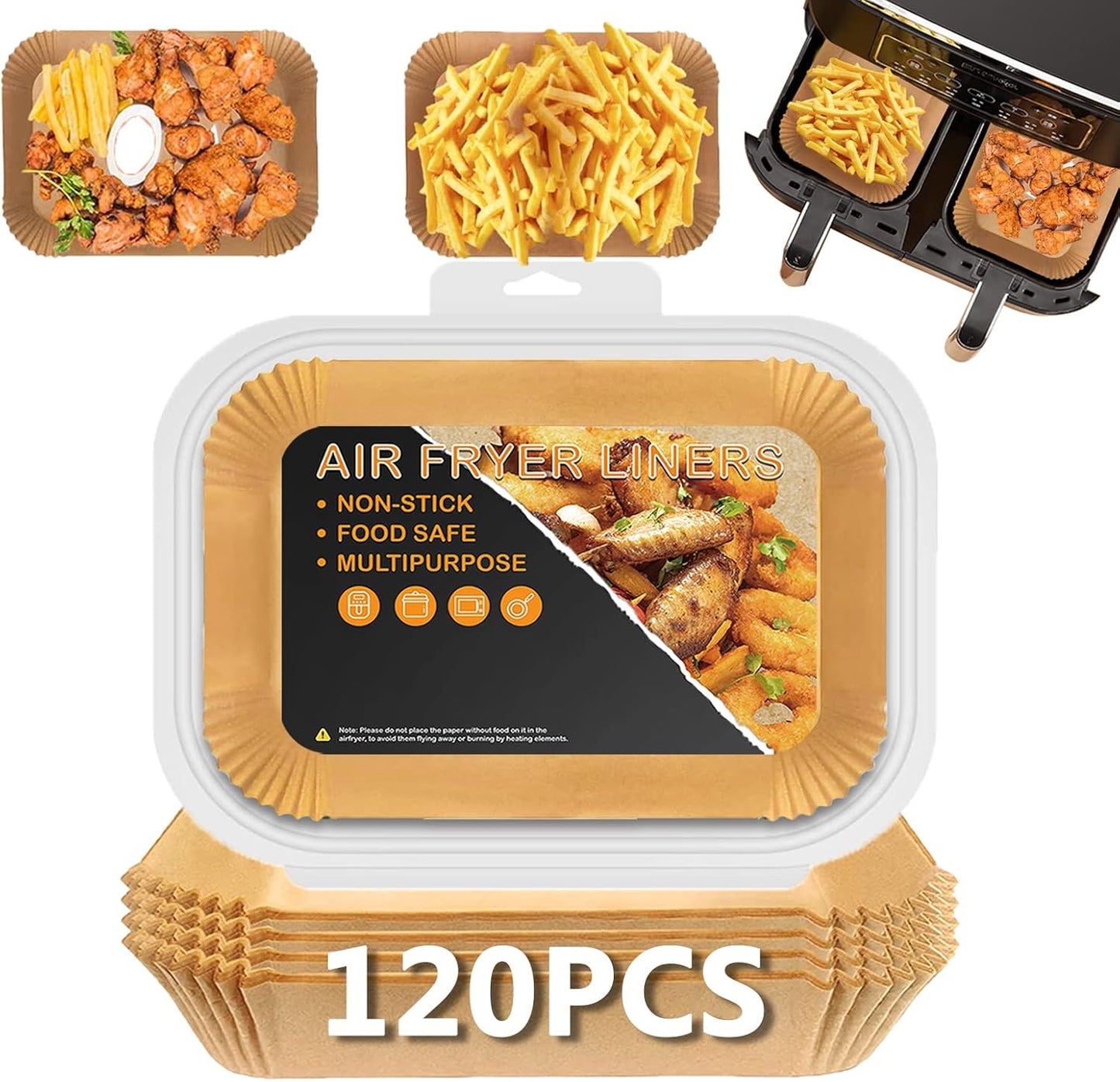 Non-Stick Air Fryer Liners - Easy Clean Up!