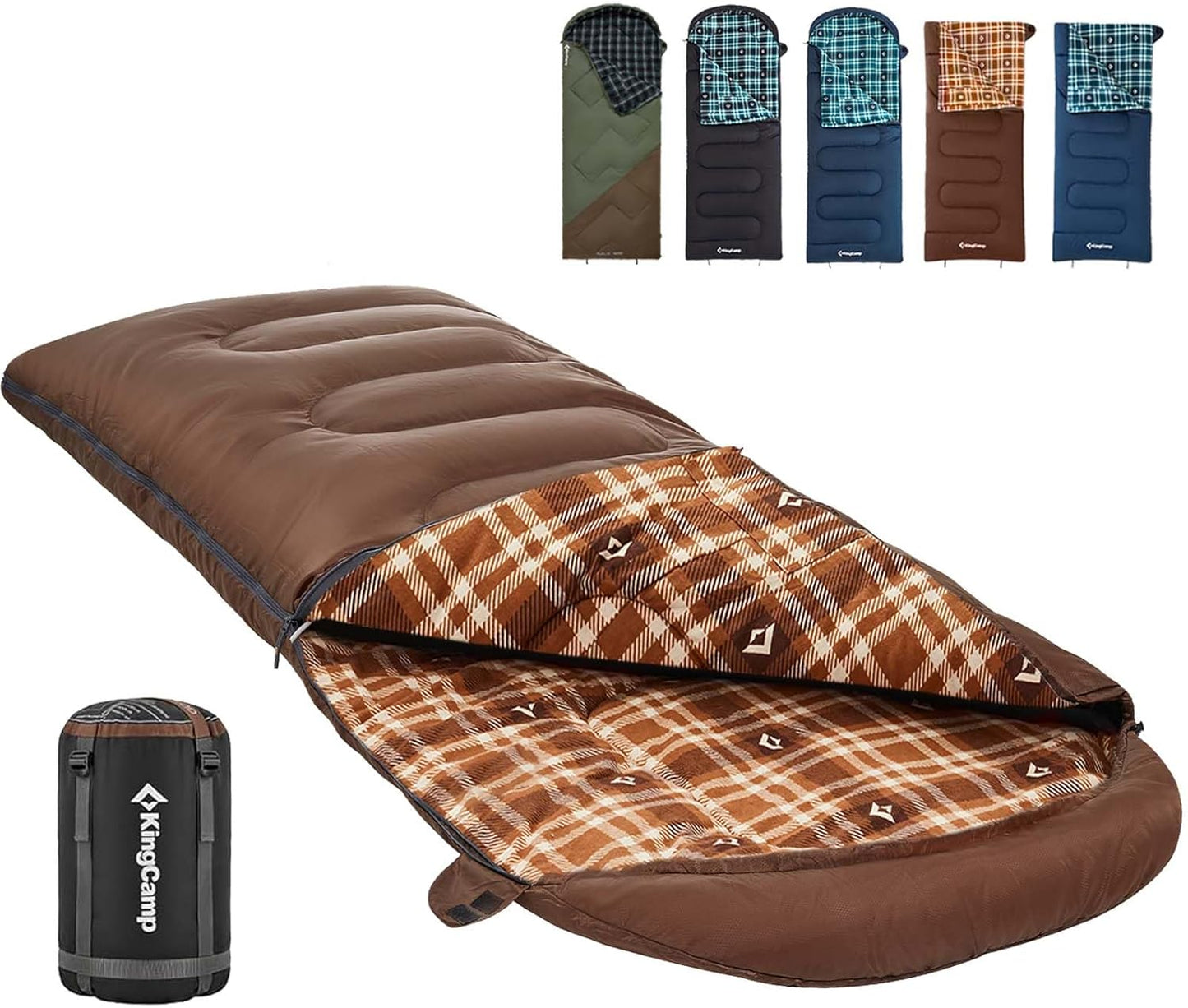 KingCamp Cold Weather Sleeping Bag for Adults - XL Comfort