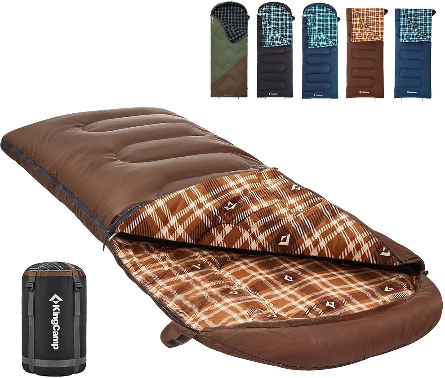 KingCamp Cold Weather Sleeping Bag for Adults - XL Comfort