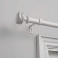 Duke 1 Distressed White Curtain Rod Set | Adjustable 66-120
