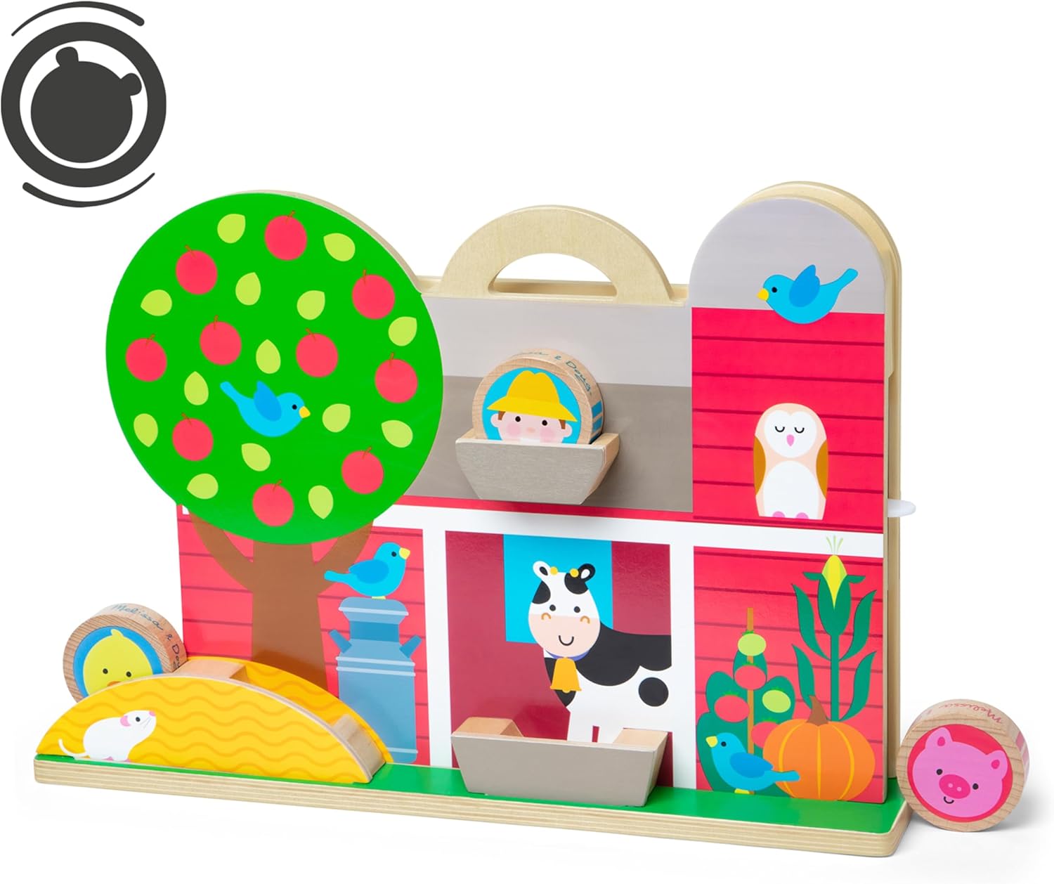 Melissa & Doug GO Tots Wooden Barnyard Tumble for Kids Fun
