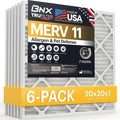 BNX TruFilter 20x20x1 MERV 11 Air Filter (6-Pack) - Allergen Defense