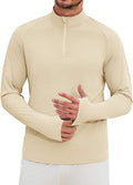 PINSPARK Quarter Zip Pullover Men UPF 50+ Long Sleeve - Sunproof