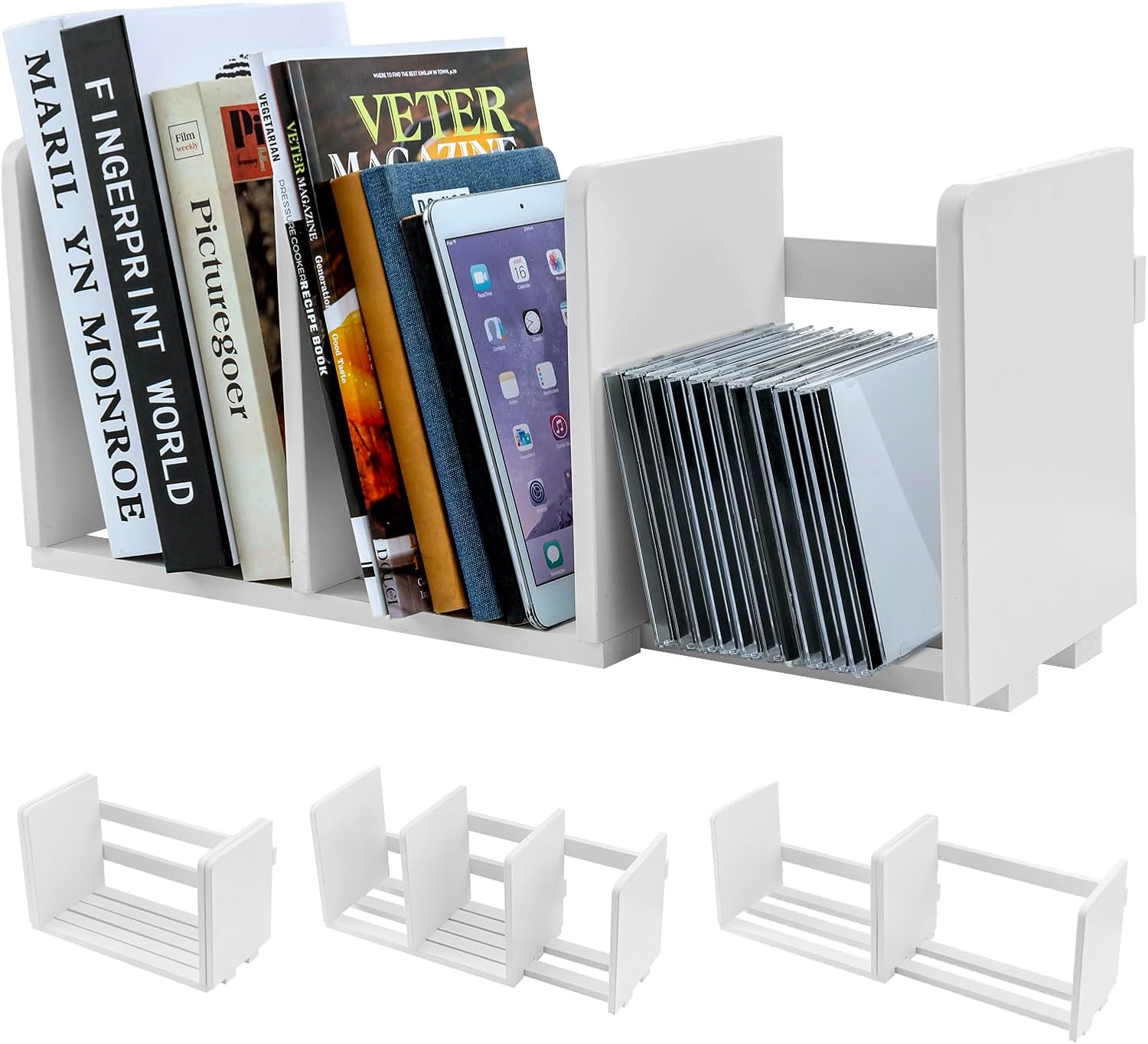 Expandable Adjustable Desktop Bookshelf Organizer for All Spaces