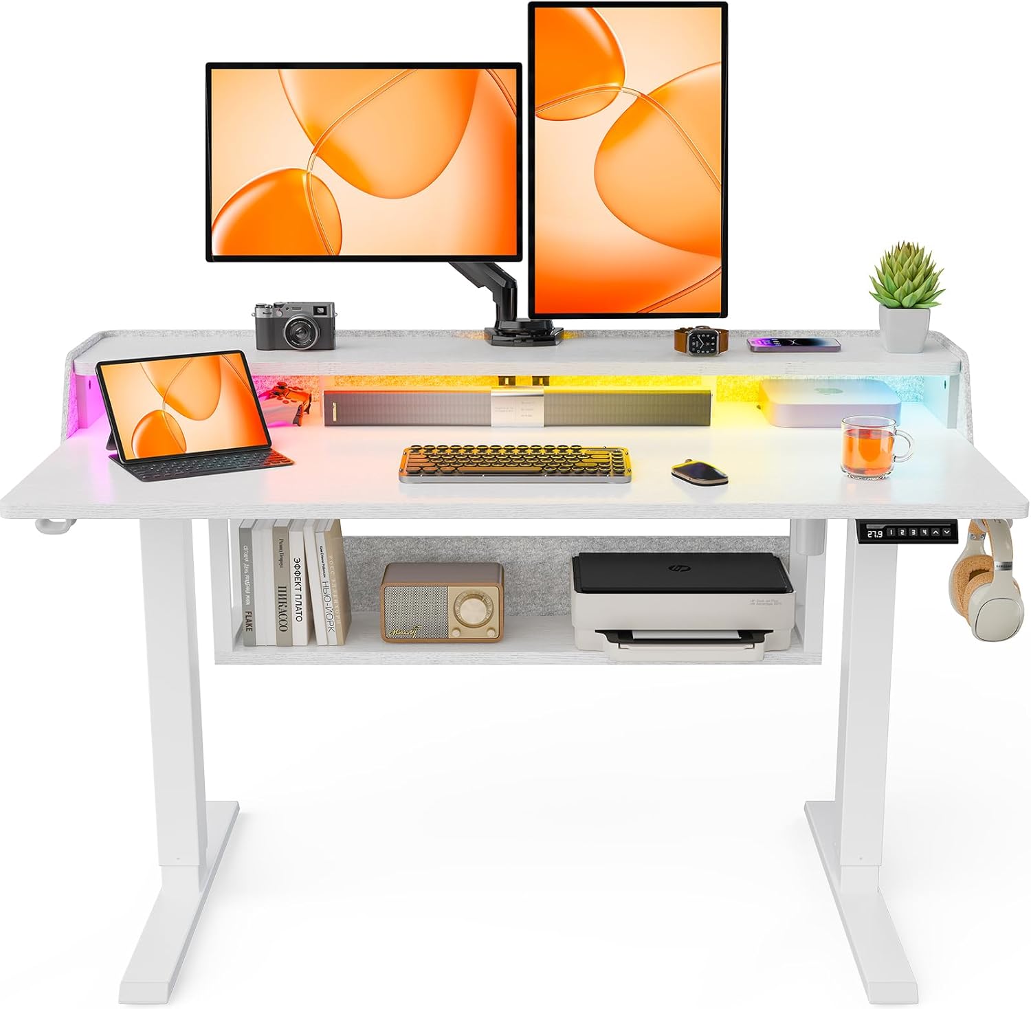 ErGear Electric Height Adjustable Standing Desk with RGB Lighting