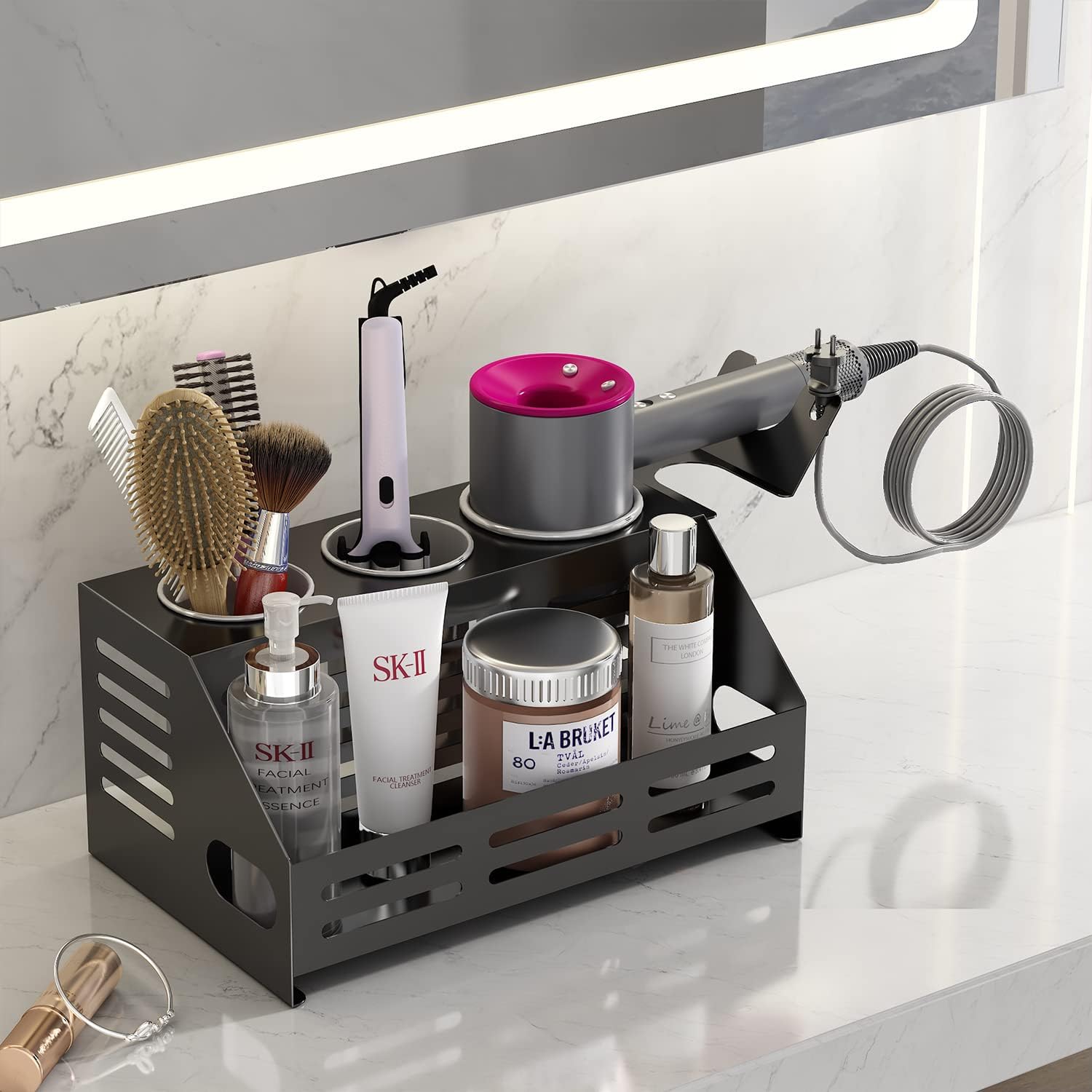 Wall Mount Hair Dryer Holder - Stylish Organization!