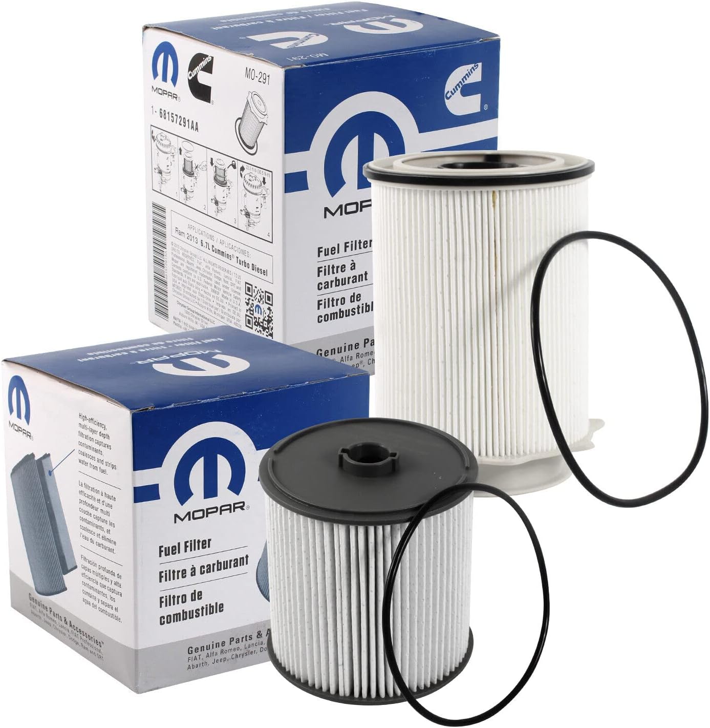 Fuel Filters 68157291AA and 68436631AA for 2019-2024 Ram Truck