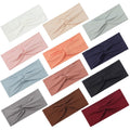 12 Pcs Stretchy Headbands for Women - Soft Twist Knotted Sweatband Set