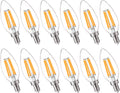 FLSNT 100W Equivalent LED Candelabra Bulbs - Bright, Dimmable 12-Pack