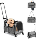 Large Pet Carrier with Wheels for Travel and Outdoor Adventures