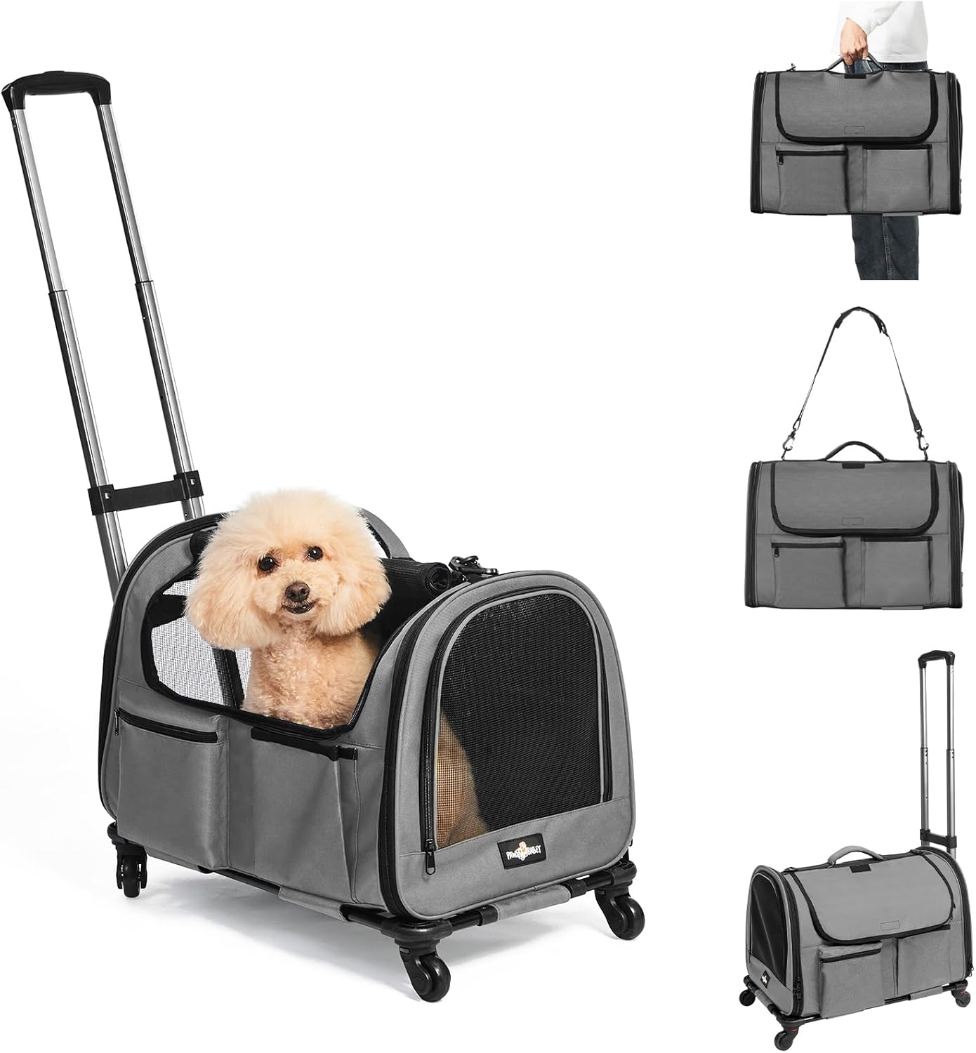 Large Pet Carrier with Wheels for Travel and Outdoor Adventures
