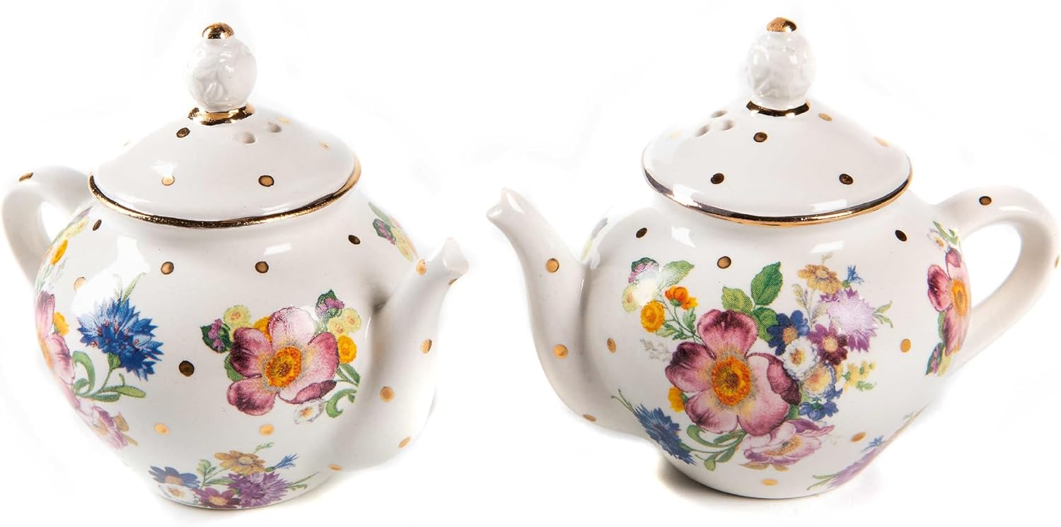 MACKENZIE-CHILDS Teapot Salt and Pepper Shaker Set for Kitchen