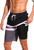 difficort Mens Swim Trunks with Compression Liner - Quick (Style QFVF)