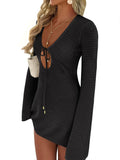 Beach Cover Ups Crochet Swim Dress - Lightweight Mesh Knit Cover-Up