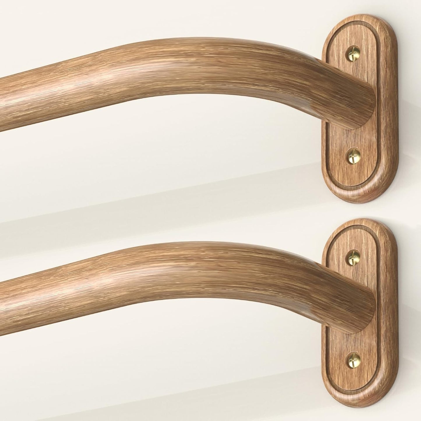 Wrap Around Curtain Rods 2 Pack for Windows 48 to 84 Inch