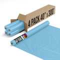 Aqua Plastic Table Cover Roll 40ft x 300ft - Thick Disposable