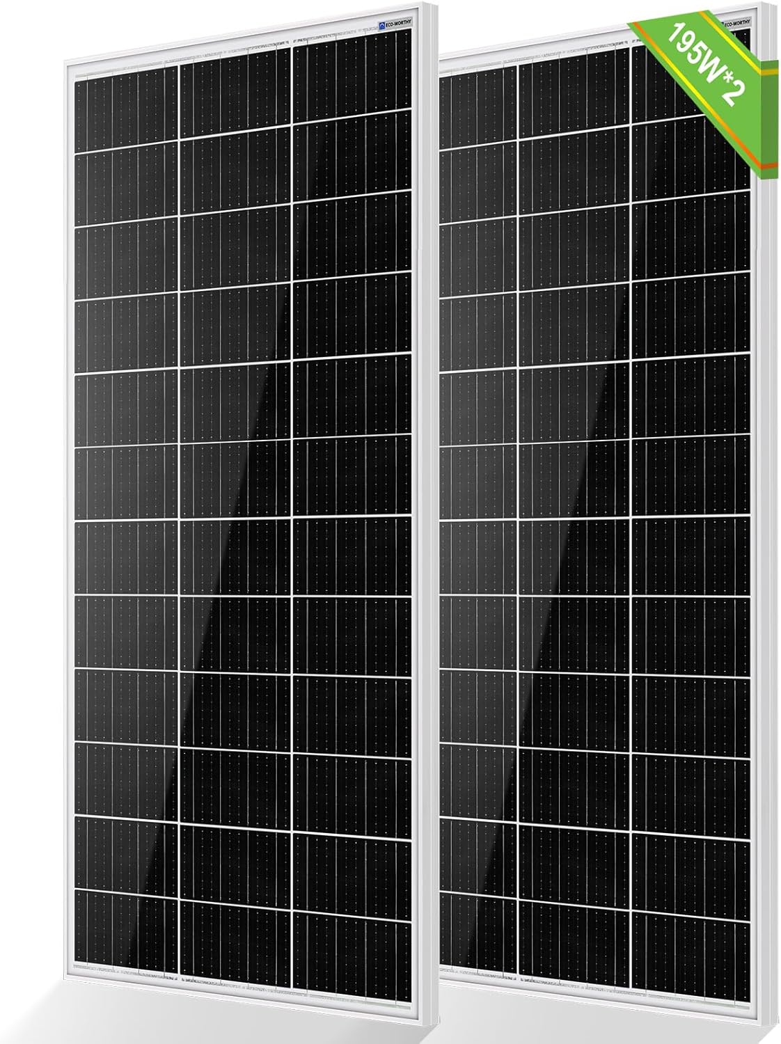 ECO-WORTHY 195 Watt Monocrystalline Solar Panels for Off Grid Use
