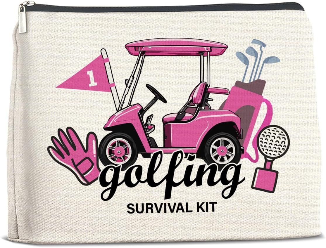 Golf Lover's Makeup Bag: Stylish & Practical!