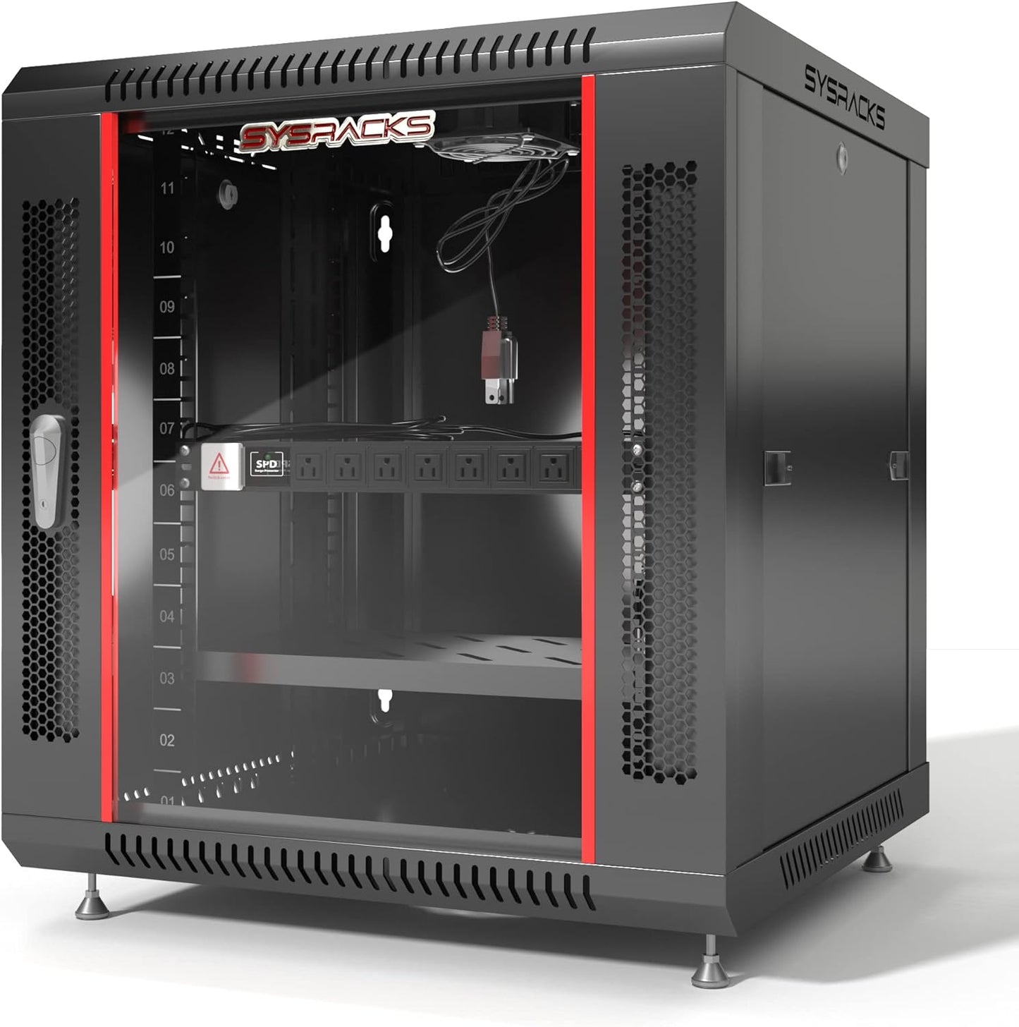 SysRacks 12U Wall Mount Server Cabinet - Cool & Secure Storage