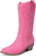 DREAM PAIRS Women's Cowboy Boots Mid Calf Western Boots - Stylish