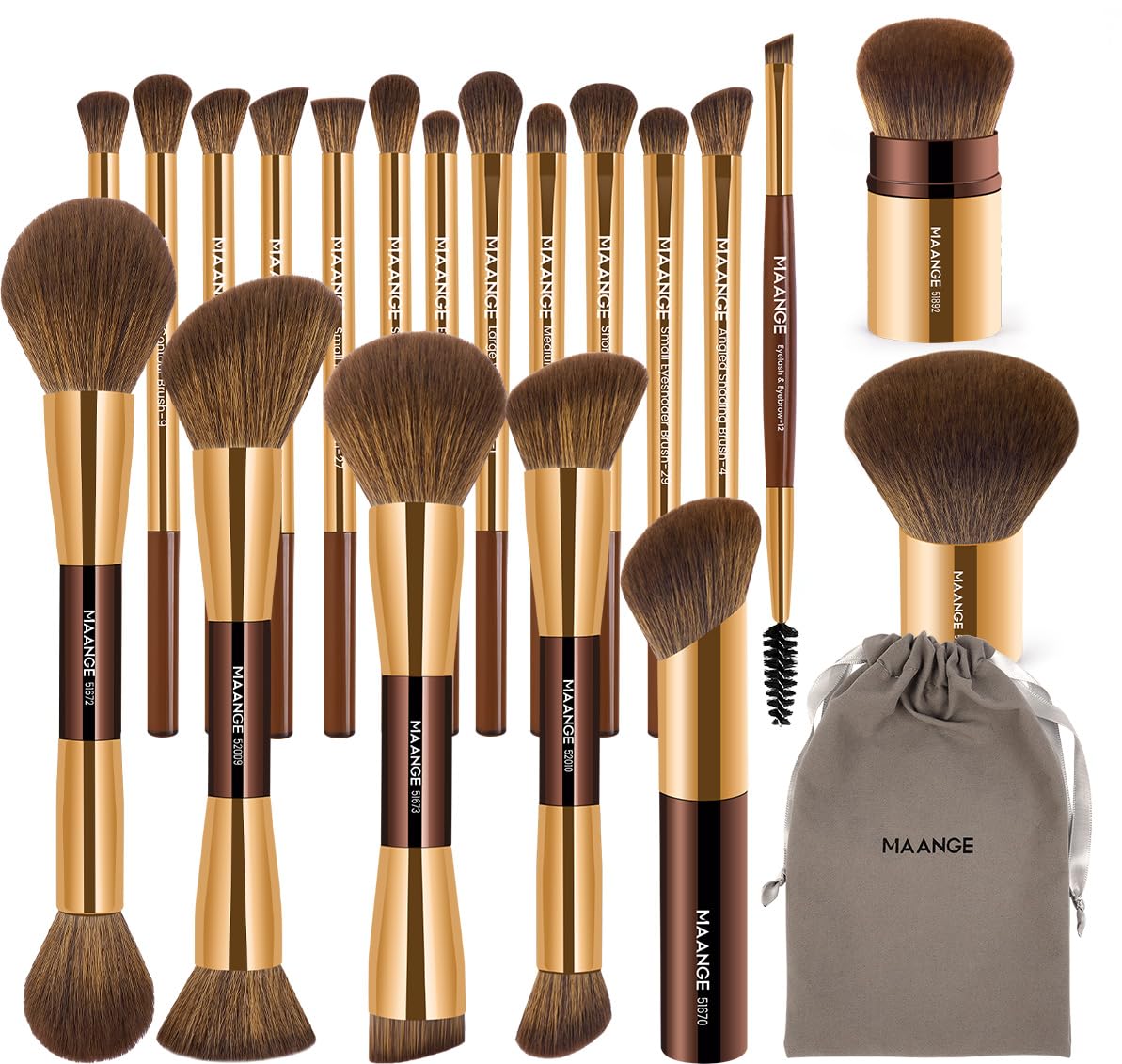 MAANGE 20 PCS Foundation Makeup Brush Set for Flawless Skin