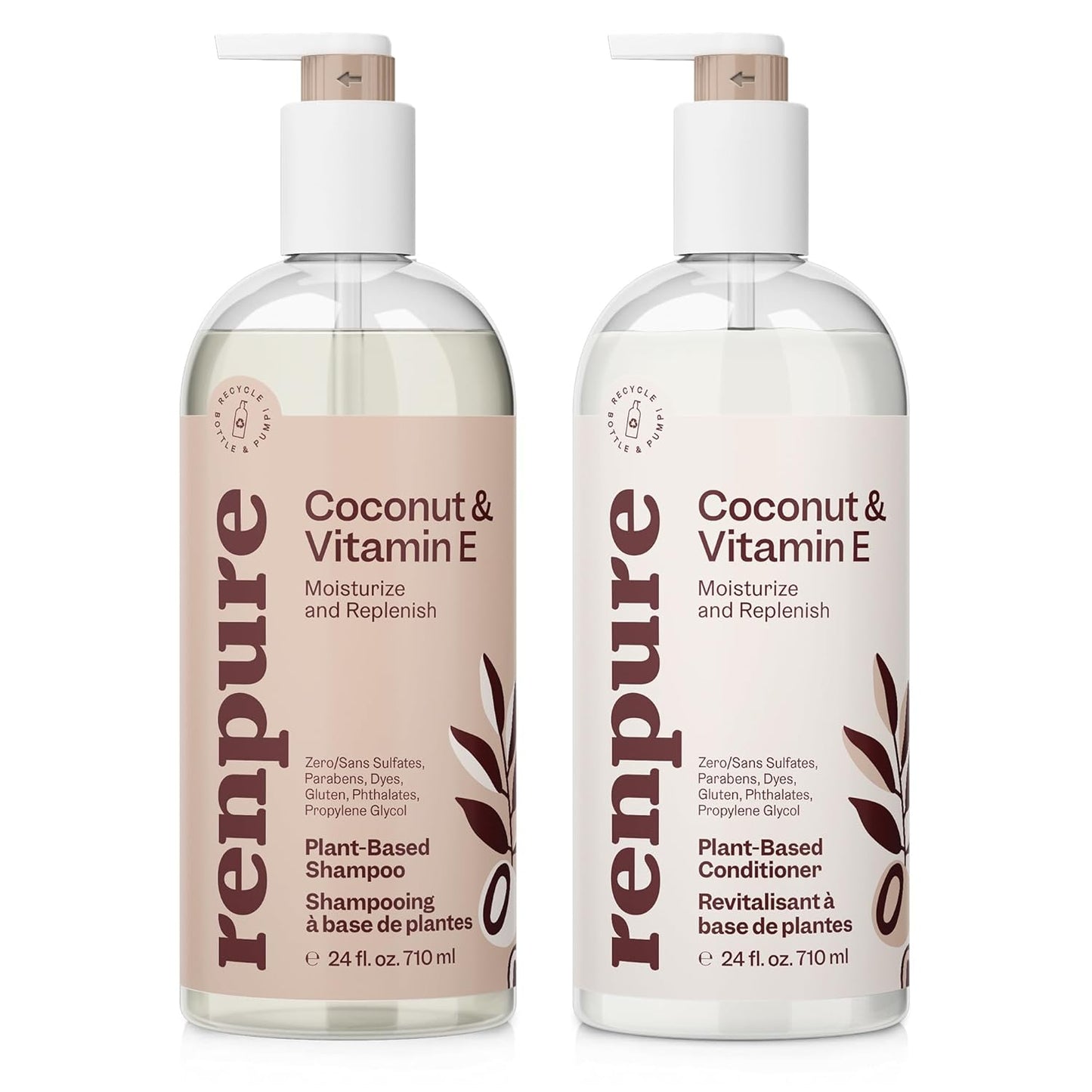 Renpure Coconut & Vitamin E Set - Nourishing Duo for Soft Hair