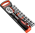Egofine 12pc 1/2 in Ratchet Socket Wrench Set - Durable Metric Kit