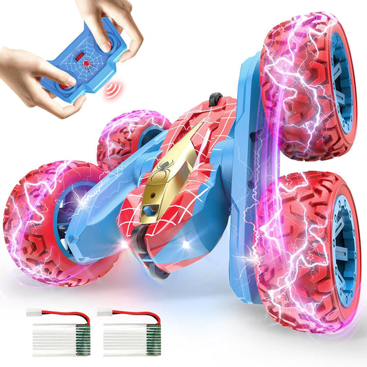 360 Flip 4WD RC Stunt Car for Boys, Cool Lights, Rechargeable - Ages 4-13
