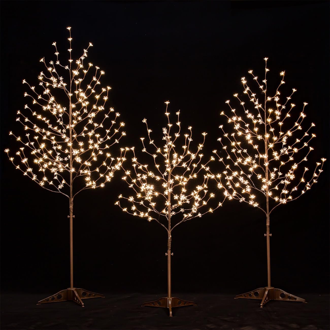 Lighted Cherry Blossom Tree Set for Year-Round Indoor Outdoor Decor