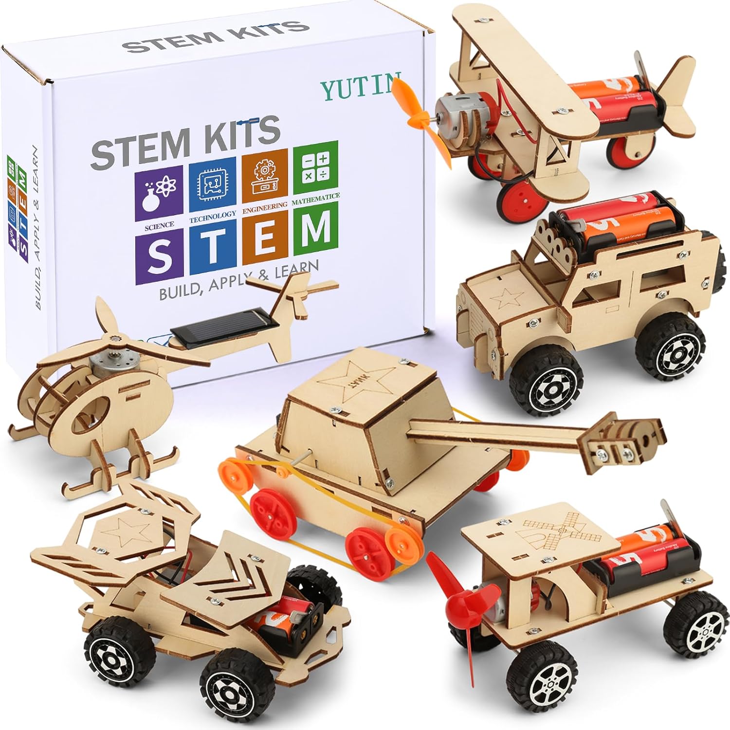 Wooden STEM Kits: Build, Create & Learn Ages 5-12