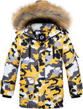 Boy Winter Coat Quilted Puffer Water Resistant Parka - Warm Detachable