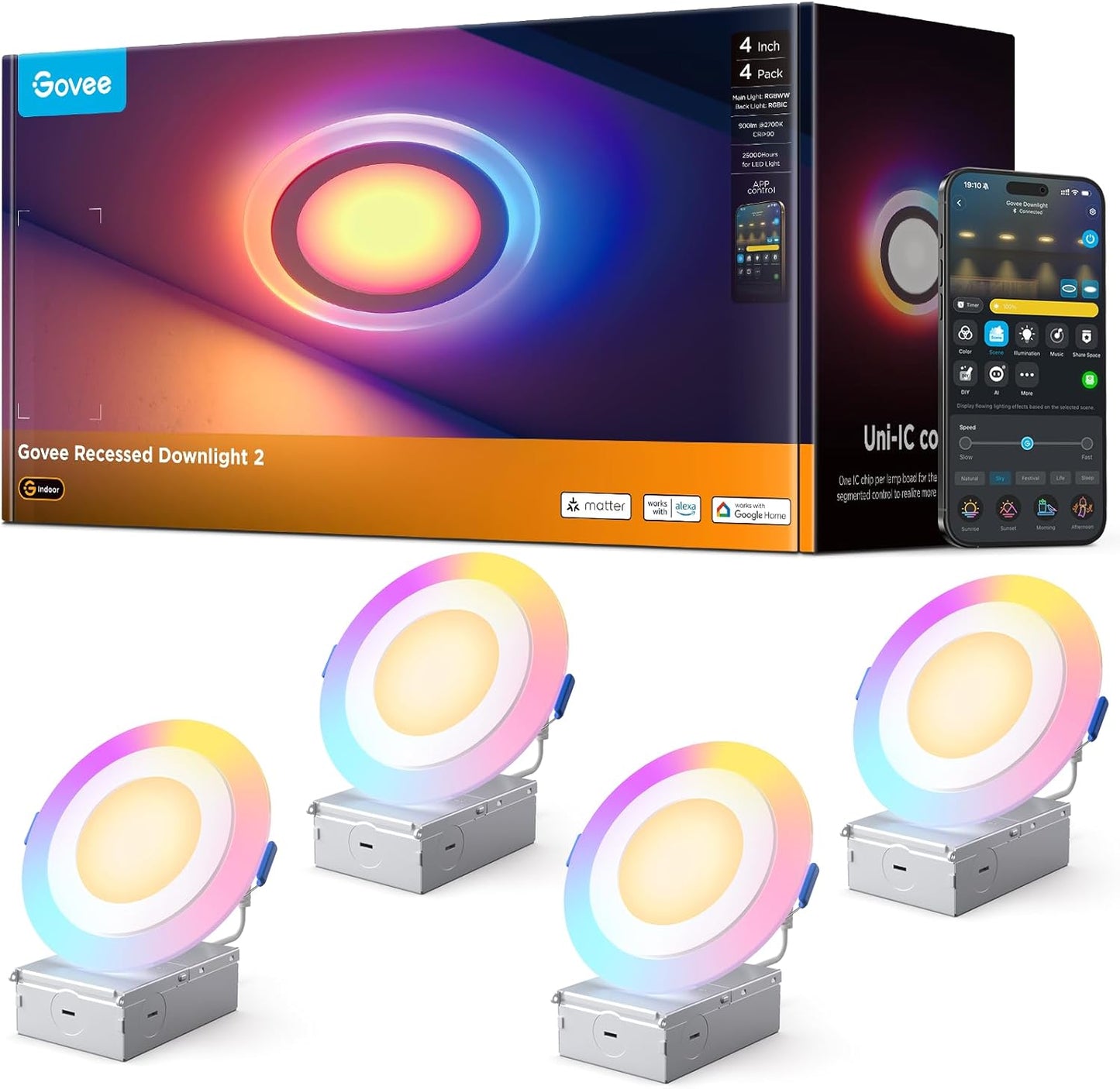 Govee Smart Recessed Lighting 4 inch RGBIC LED Downlight Review