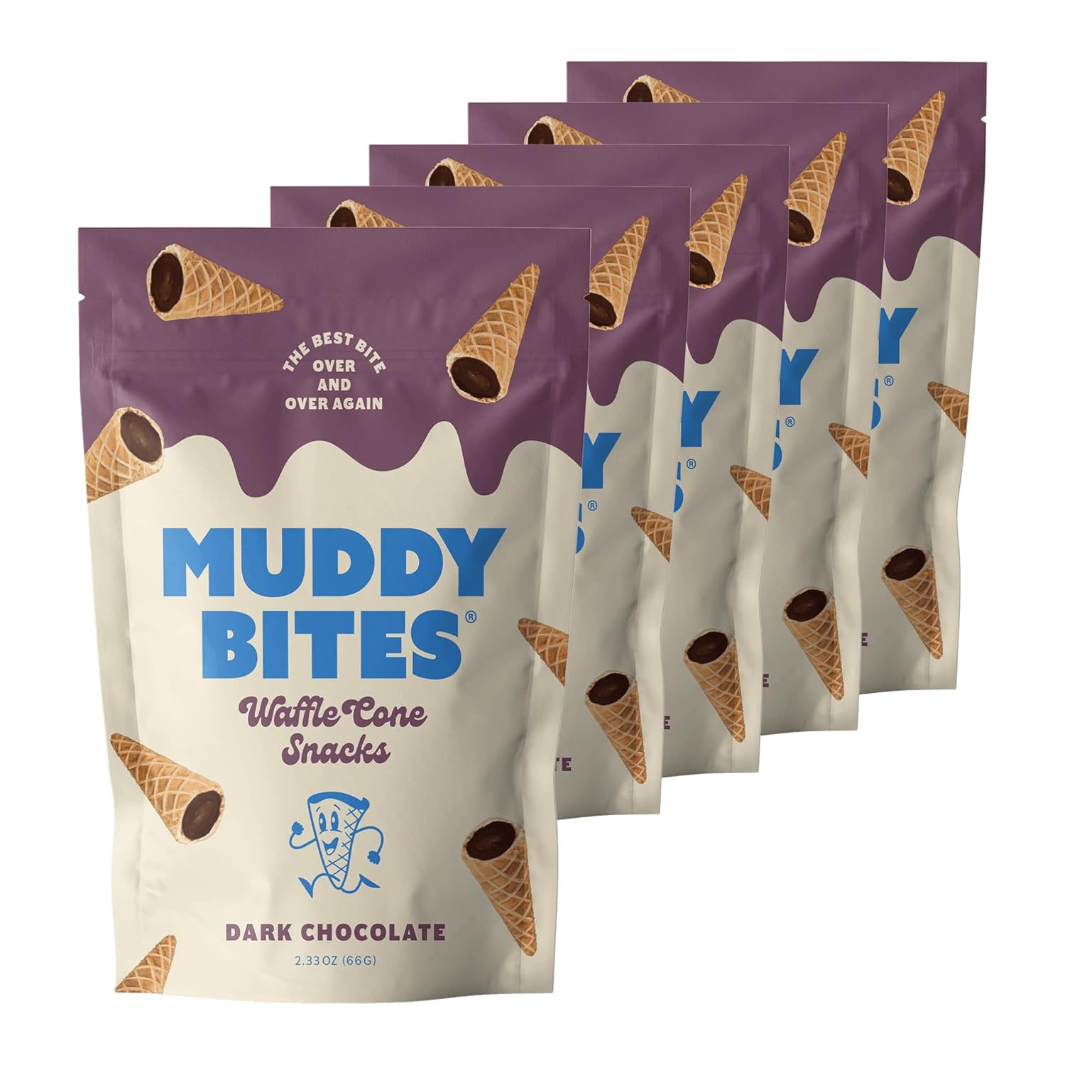 Muddy Bites Waffle Cone Snacks - Bite-Sized Chocolate Treats