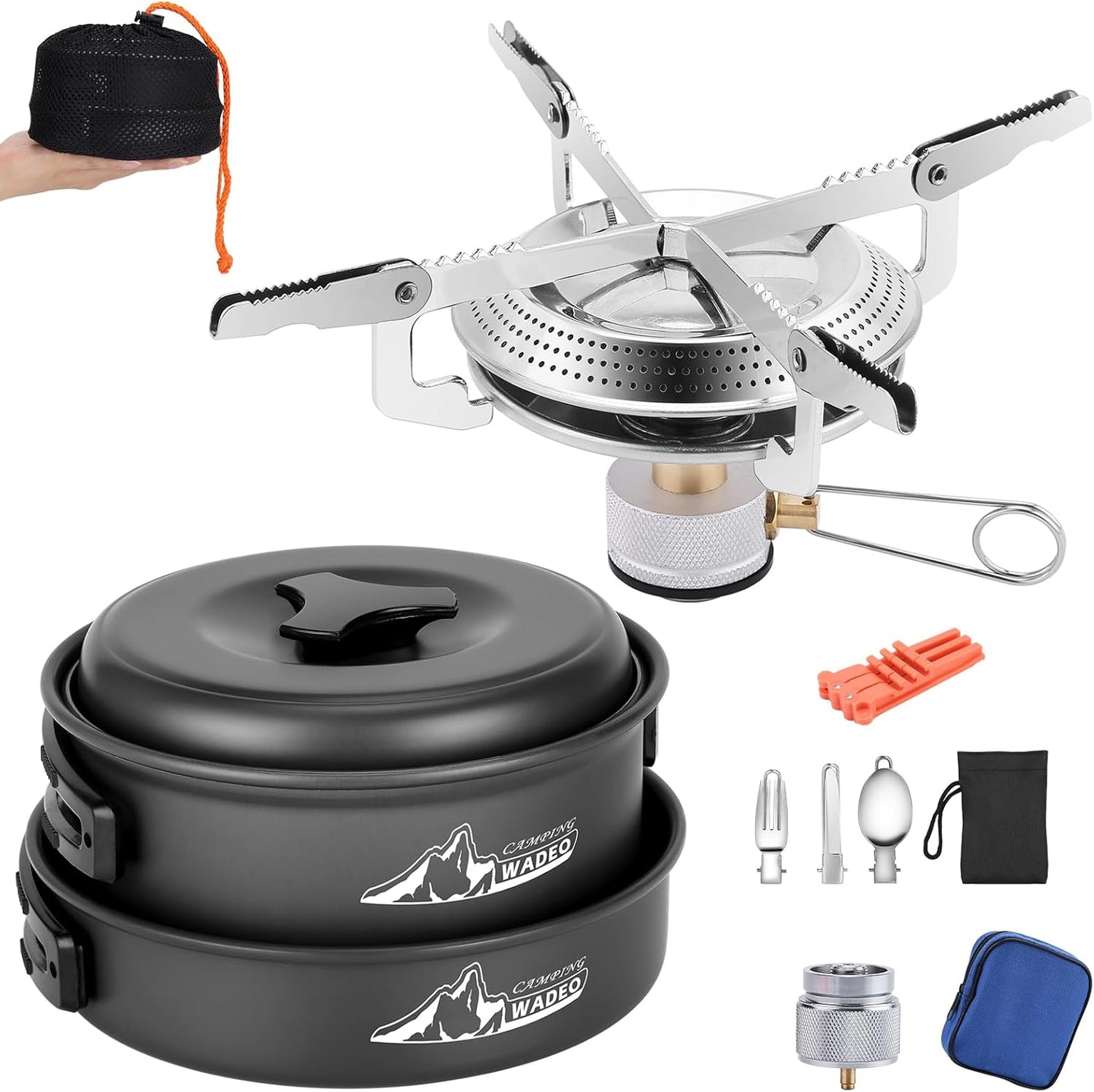 WADEO Portable Camping Stove: Lightweight & Complete Kit