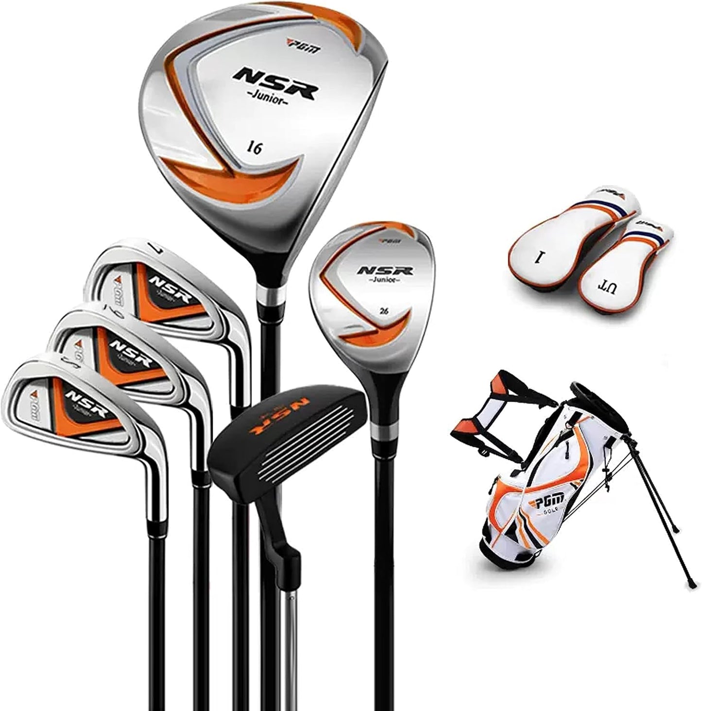PGM Junior Golf Club Set - 9 Pieces for Kids Right Handed