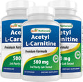 Acetyl L-Carnitine 500mg Capsules - Clean 120-Serving Pack