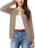 GRACE KARIN Women's Classic Long Sleeve Knit Cardigan (Style F88Z)